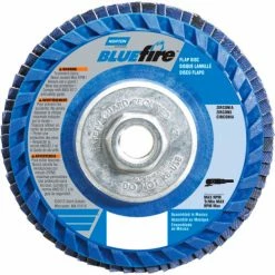 Norton 66623399136 BlueFire Plastic Flat Flap Disc T27 4-1/2" x 5/8 - 11" P36 Grit Zirconia Alumina - Pkg Qty 10