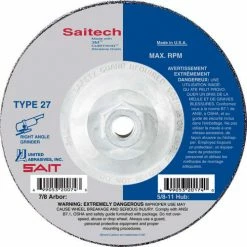 United Abrasives-Sait United Abrasives - Sait 20164 Depressed Center Wheel T27 4-1/2"x 1/4" x 5/8-11" Ceramic Alum. Oxide - Pkg Qty 10