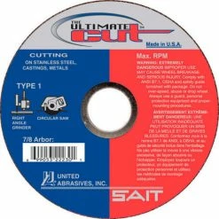 United Abrasives-Sait United Abrasives - Sait 22240 Cut Off Wheel Type 1 Ultimate Cut 6" x .045" x 7/8" Blended - Pkg Qty 50