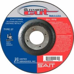 United Abrasives-Sait United Abrasives - Sait 22380 Depressed Center Wheel T27 Ultimate Cut 4-1/2"x .045" x 7/8" Blended - Pkg Qty 50