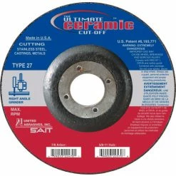 United Abrasives-Sait United Abrasives - Sait 22471 Depressed Center Wheel T27 5"x .045" x 7/8" Ceramic Aluminum - Pkg Qty 50