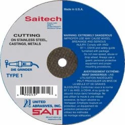 United Abrasives-Sait United Abrasives - Sait 23171 Cut Off Wheel Type 1 Saitech 4" x .035" x 1/4" Ceramic Aluminum Oxide - Pkg Qty 100