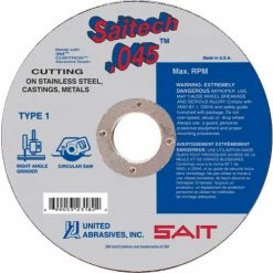 United Abrasives-Sait United Abrasives - Sait 23181 Cut Off Wheel Type 1 Saitech 6" x .045" x 5/8" Ceramic Aluminum Oxide - Pkg Qty 50