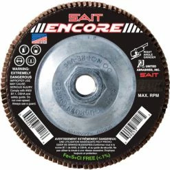 United Abrasives-Sait United Abrasives - Sait 71221 Encore Flap Disc T27 Encore 4-1/2"x 5/8-11" 120 Grit Zirconium - Pkg Qty 10