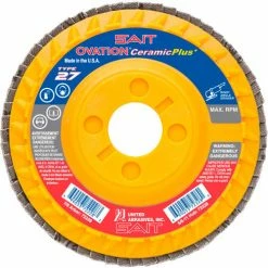 United Abrasives-Sait United Abrasives - Sait 72226 Ovation Attacker Flap Disc T27 5"x 7/8" 36 Grit Ceramic - Pkg Qty 10