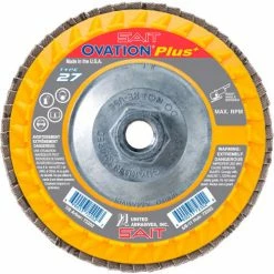 United Abrasives-Sait United Abrasives - Sait 72303 Ovation Flap Disc T27 5"x 5/8-11" 80 Grit Zirconium - Pkg Qty 10