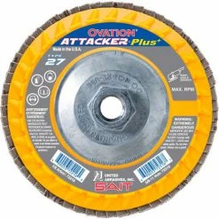 United Abrasives-Sait United Abrasives - Sait 72321 Ovation Attacker Flap Disc T27 5-1/2"x 5/8-11" 40 Grit Zirconium - Pkg Qty 10
