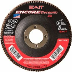 United Abrasives-Sait United Abrasives - Sait 72822 Flap Disc T29 Encore Ceramic 4-1/2"X 7/8" Ceramic Grain - Pkg Qty 10